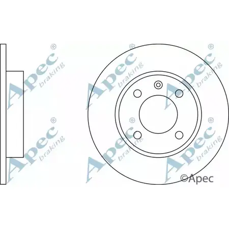 Тормозной диск APEC BRAKING DSK137 2ZLGDFW 1265427463 X82D 5 изображение 0
