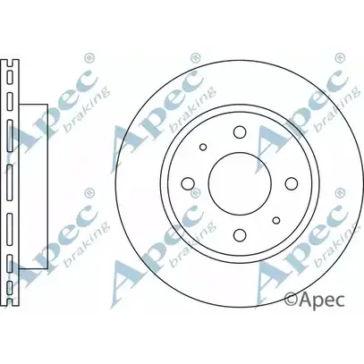Тормозной диск APEC BRAKING DSK143 XANGRCJ 3Y H3B 1265427517 изображение 0