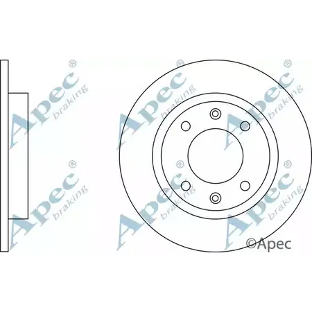 Тормозной диск APEC BRAKING 1265427591 DSK146 O64WC1W 6 HQ9YFC изображение 0
