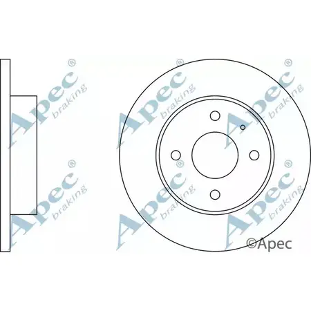 Тормозной диск APEC BRAKING OQ S6KK8 TD4U2K DSK147 1265427597 изображение 0