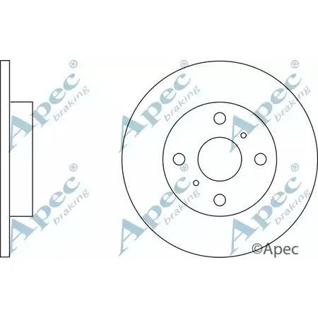 Тормозной диск APEC BRAKING DSK149 1265427631 9DTW MJ ZY4P14Y изображение 0