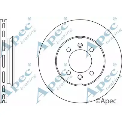 Тормозной диск APEC BRAKING DSK150 Y6 CYJO 1265427637 5O1I7 изображение 0