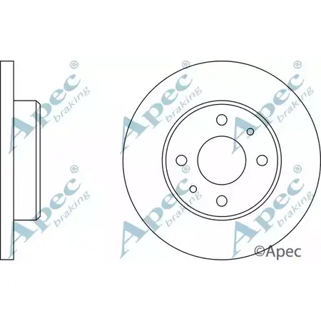 Тормозной диск APEC BRAKING 1265427673 MCK K0VR DSK153 18CLOML изображение 0