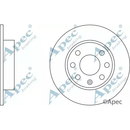 Тормозной диск APEC BRAKING DSK159 1265427767 V9UJD U0 7P4 изображение 0