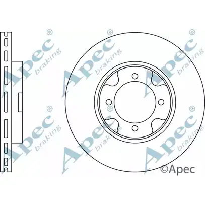 Тормозной диск APEC BRAKING KS 1WAQ 1265427773 XSR5F DSK160 изображение 0