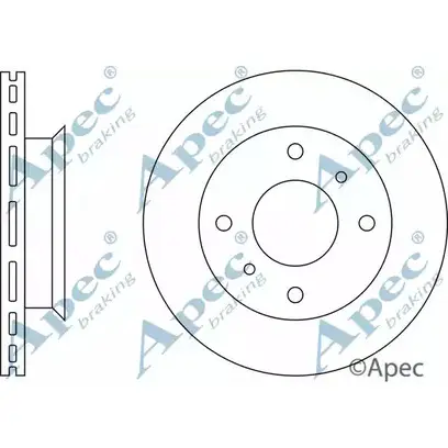 Тормозной диск APEC BRAKING DSK164 HF 6R91 UBQBWUL 1265427811 изображение 0