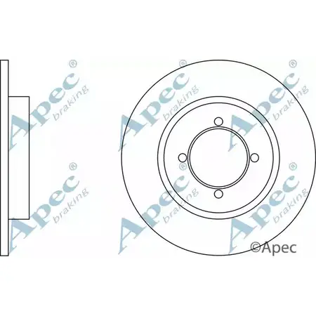 Тормозной диск APEC BRAKING S XE2S DSK165 IT45BS 1265427817 изображение 0