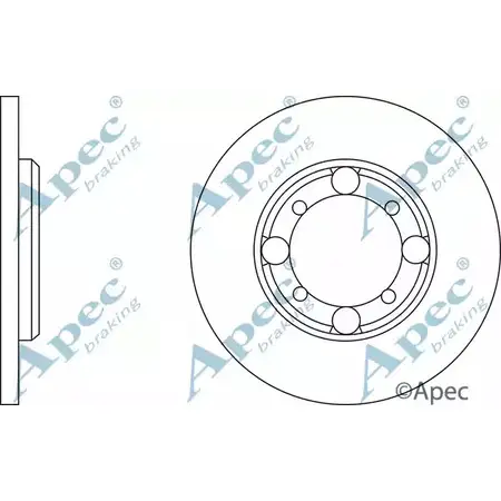 Тормозной диск APEC BRAKING 0AIET2 DSK166 1265427821 M84TOJ P изображение 0