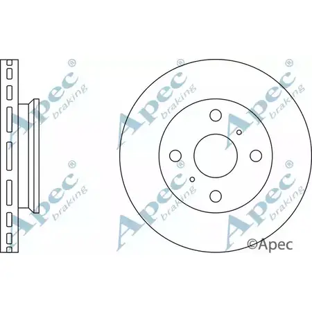 Тормозной диск APEC BRAKING DSK167 1265427829 PQ2BYY MJXQ 4 изображение 0