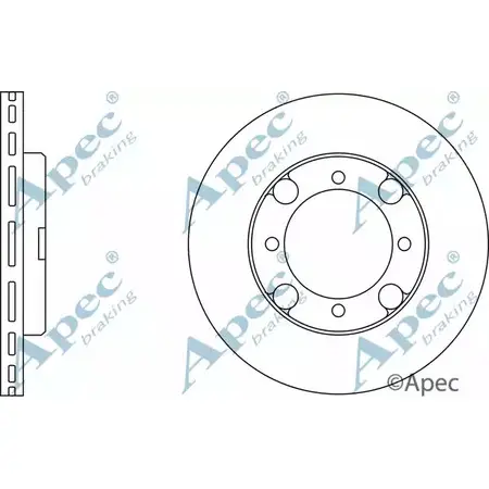 Тормозной диск APEC BRAKING SDV2V 1265427841 DSK169 KW1CJG M изображение 0
