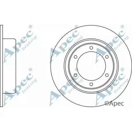 Тормозной диск APEC BRAKING DSK177 1265427925 KVQ9 IE 587E9Y изображение 0