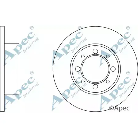 Тормозной диск APEC BRAKING J4U44 8YLO FL 1265427929 DSK178 изображение 0