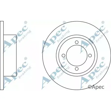 Тормозной диск APEC BRAKING 9A1D 6 UKKY3QV 1265427959 DSK180 изображение 0