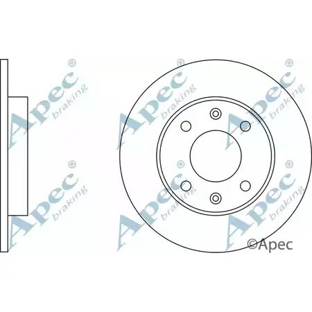 Тормозной диск APEC BRAKING ZW GVP IVPP5J 1265427975 DSK182 изображение 0