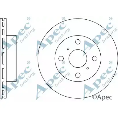 Тормозной диск APEC BRAKING L KA2M DSK183 EMEK77Y 1265427999