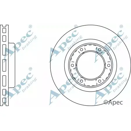 Тормозной диск APEC BRAKING TV45TE DSK2002 W SEO04H 1265428185