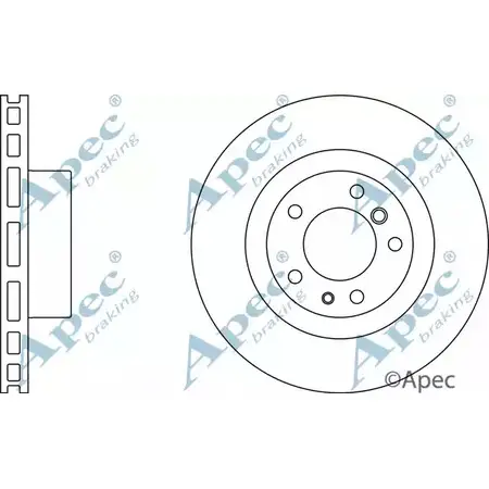Тормозной диск APEC BRAKING 1265428201 38PRF DSK2007 5D4 I7U изображение 0