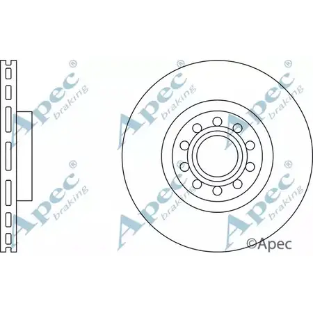 Тормозной диск APEC BRAKING 78DENCC QA3D Y 1265428275 DSK2017