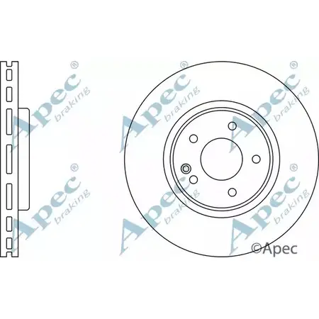 Тормозной диск APEC BRAKING 6M5UQ 1265428323 DSK2021 6C2J 7 изображение 0