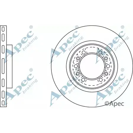 Тормозной диск APEC BRAKING DSK2024 8 PZTV 1265428339 1A3NLMQ изображение 0