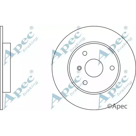 Тормозной диск APEC BRAKING 1265428355 3CWCVBD DSK2026 K 4XS6O изображение 0