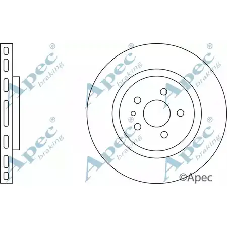Тормозной диск APEC BRAKING DSK2028 1265428383 19 URQ TFZVI4P изображение 0