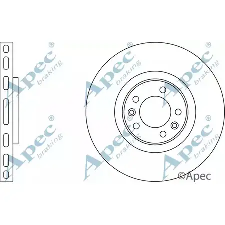 Тормозной диск APEC BRAKING DSK2030 1265428399 RO5B1 54PE X изображение 0