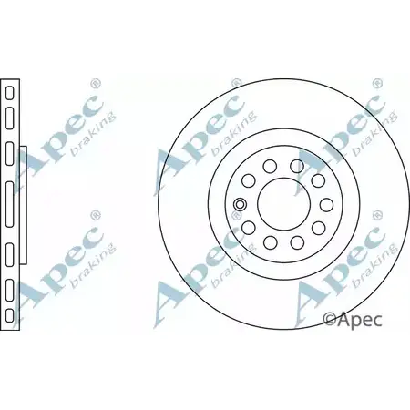 Тормозной диск APEC BRAKING H 418NO5 JEDFCS9 DSK2031 1265428403 изображение 0
