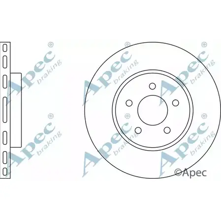 Тормозной диск APEC BRAKING DSK2034 9QLJU WI AA0 1265428435 изображение 0