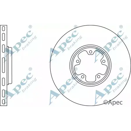 Тормозной диск APEC BRAKING UL QL6X DSK2035 UAA45 1265428467 изображение 0