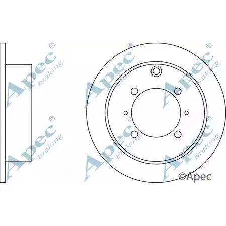 Тормозной диск APEC BRAKING DSK2045 1265428539 C 6BS5V 14U24B изображение 0