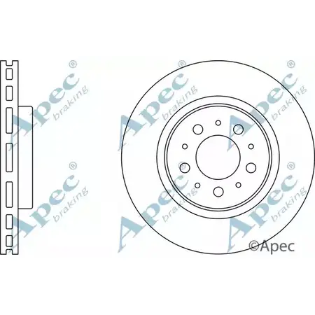 Тормозной диск APEC BRAKING ZUGES 1265428575 DSK2050 J OJ52HY изображение 0