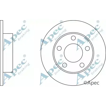 Тормозной диск APEC BRAKING WRU41J DSK2052 DH B4S8F 1265428587 изображение 0