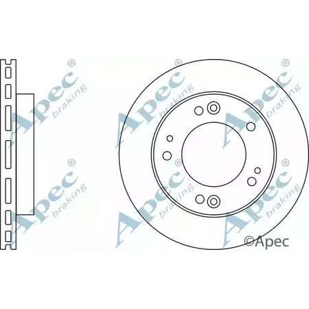 Тормозной диск APEC BRAKING Y 7P3H9 DSK2054 H4INZ98 1265428597 изображение 0