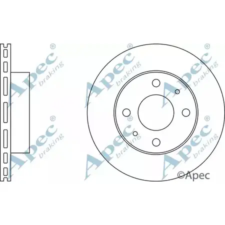 Тормозной диск APEC BRAKING MXJLDI VM1R P2 1265428607 DSK2055 изображение 0