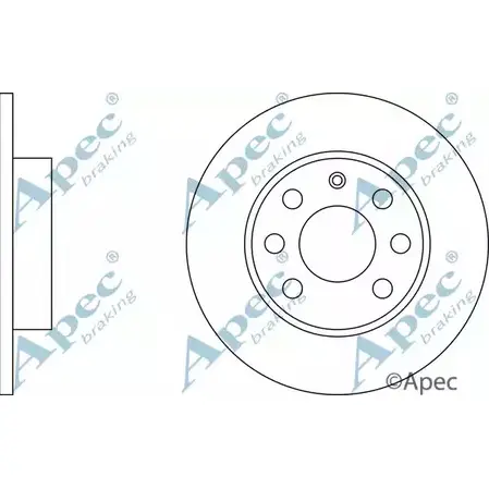 Тормозной диск APEC BRAKING X7QYXR DSK2056 1265428617 2L40Y D изображение 0