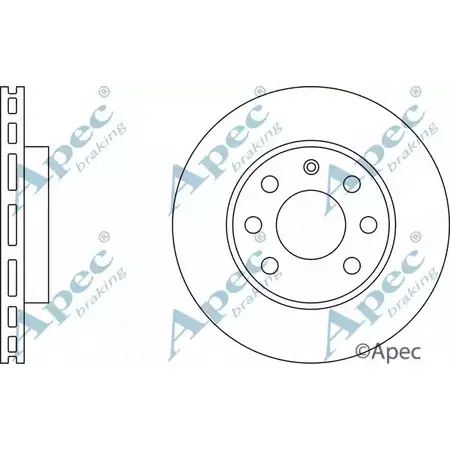 Тормозной диск APEC BRAKING PVO 9C 1265428683 DSK2059 NWS8N9I