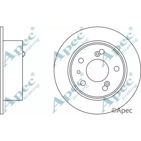 Тормозной диск APEC BRAKING AAXJGKP DSK206 ZQ9 W1 1265428689 изображение 0