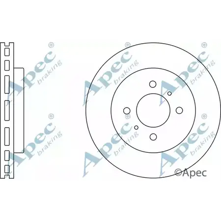 Тормозной диск APEC BRAKING 2CL QZB DSK2064 UIZTCB 1265428717 изображение 0