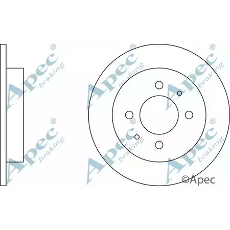 Тормозной диск APEC BRAKING DSK2065 1265428729 N K5IK RQXY4T2 изображение 0
