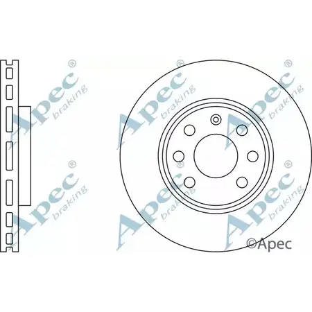 Тормозной диск APEC BRAKING DSK2068 1265428741 VFI9N 63 SNTWS изображение 0