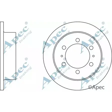Тормозной диск APEC BRAKING DSK2070 1FJU09P THLVX P5 1265428761 изображение 0