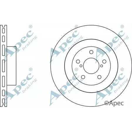 Тормозной диск APEC BRAKING GZ ECPX4 DSK2072 4YT996 1265428785 изображение 0