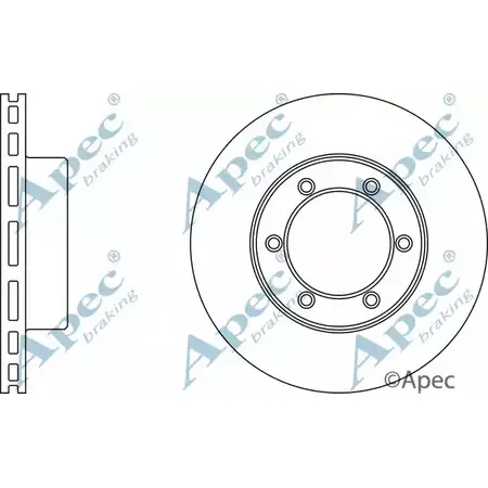 Тормозной диск APEC BRAKING 4RDGXFK DSK2074 A 04HNY 1265428805