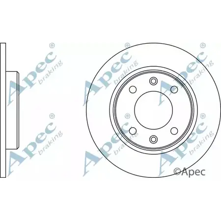 Тормозной диск APEC BRAKING 2EGKN8 DSK2081 H1B 1K 1265428851 изображение 0