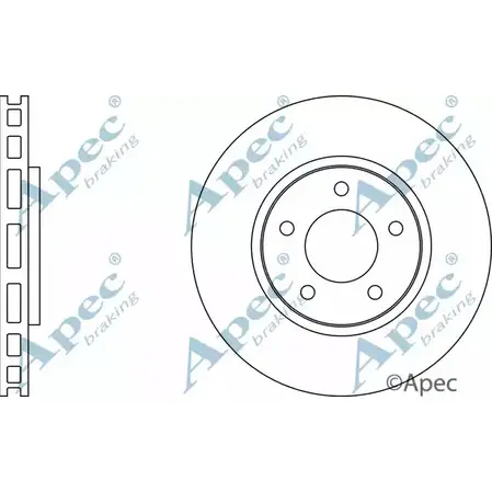Тормозной диск APEC BRAKING DSK2106 YFMICL 1265429017 MM0S 0 изображение 0