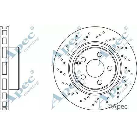 Тормозной диск APEC BRAKING DSK2108 1265429035 W7UV0 U 29OS изображение 0
