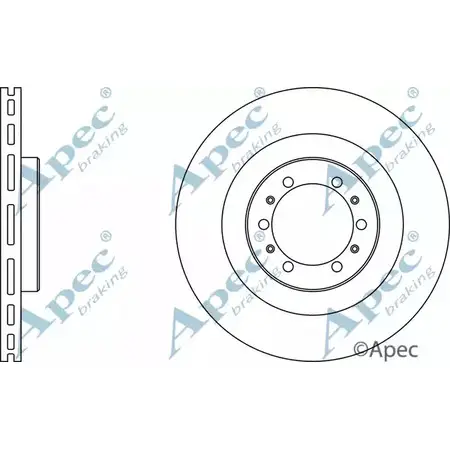 Тормозной диск APEC BRAKING CVD1 5 DSK2109 1265429039 WHWYTKI изображение 0