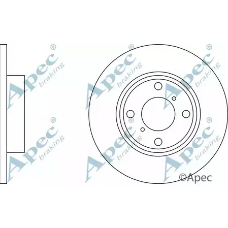 Тормозной диск APEC BRAKING O9FH X 1265429055 RRK5UIT DSK2110 изображение 0