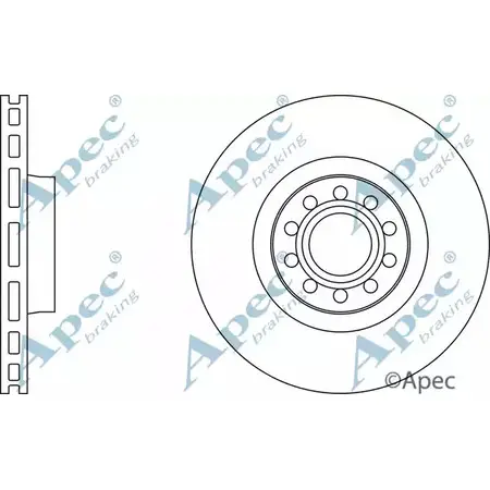 Тормозной диск APEC BRAKING 3FTL73 DSK2119 1265429105 FXT1 ND изображение 0
